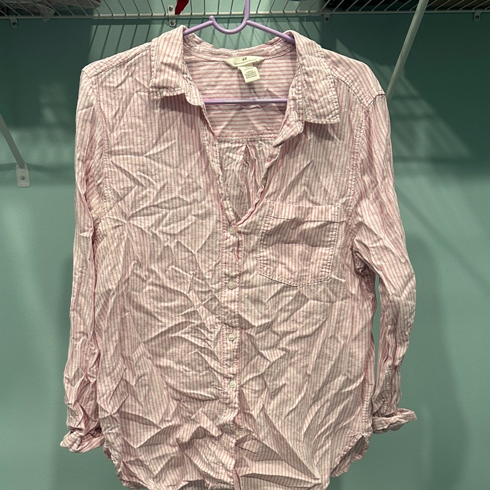 Women's Pink Striped Shirt